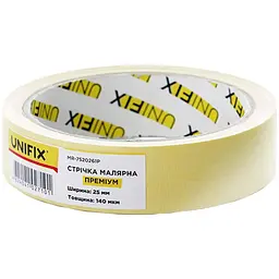 Скотч малярний Unifix 25 мм x 20 м преміум