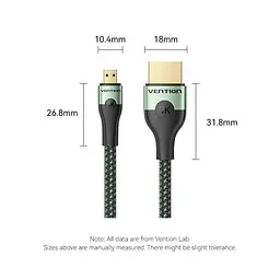Кабель Vention HDMI-HDMI V 2.0 2 м (AGKGH) - мініатюра 2