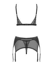 Комплект білизни Obsessive Shibu Set Black S/M - мініатюра 3