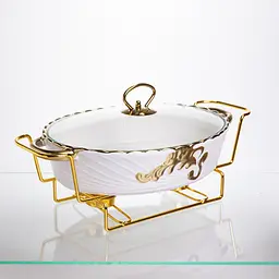 Фарфорова мармітниця для других страв Margaret 1,5 л Yiwu YYSH1215 - мініатюра 3