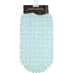 Килимок для ванної Eco Fabric Камінці 66х34 см прозоро-блакитний (6634-003) - мініатюра 3