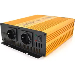Інвертор напруги Mexxsun MXSPSW-1500, 12V/220V, 1500W з правильною синусоїдою, 2 Shuko, клемні дроти, Q4