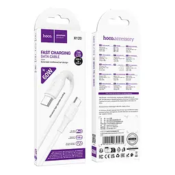 Кабель HOCO X120 Beneficio 60W електронний кабель C to C білий - мініатюра 2