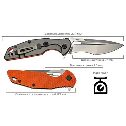 Ніж Skif Defender II SW Orange - мініатюра 9
