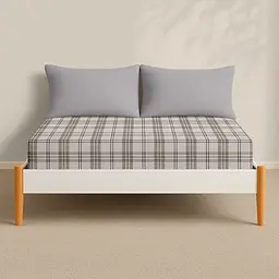 Простирадло Cosas на резинці фланель 80х160 sand tartan, бежевий (Flannel_SandTartan_80x160x20) - мініатюра 3