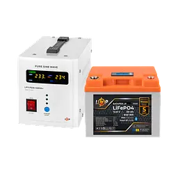 Комплект резервного живлення LP(LogicPower) ДБЖ + літієва (LiFePO4) батарея (UPS В500 + АКБ LiFePO4 640W)