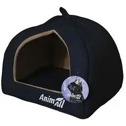 Будиночок AnimAll Piter S для собак темно-синій 38×38×29 см