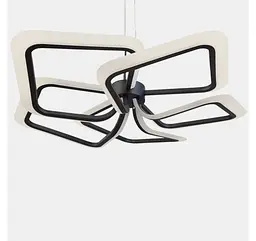Чорна компактна LED люстра з 5 підвісними рамковими елементами Artlight 2406-5DS-BK - мініатюра 4