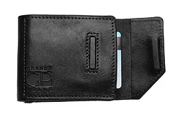 Затискач для грошей глянець, чорний Grande Pelle acs0032189 - мініатюра 3