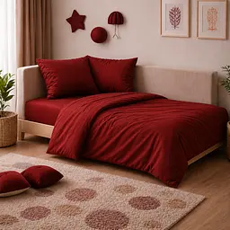 Дитяча постільна білизна MIRSON JUNIOR фланель Red 150х220см (2200012802618) - мініатюра 3