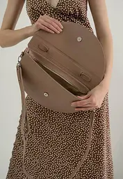 Жіноча шкіряна сумка Сhris maxi карамель краст - мініатюра 6