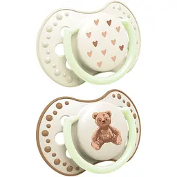 Пустушка силіконова динамічна LOVI Teddy Love 6-18 місяців 2 шт. (22/936) - мініатюра 2