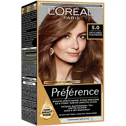 Уцінка. Стійка фарба для волосся L'Oreal Paris Preference 5.0 світло-каштановий 174 мл - мініатюра 1