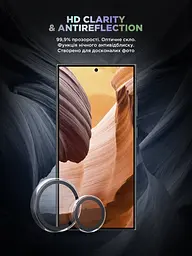 Захисне скло для камери Samsung Galaxy S24 Ultra 5G (SM-S928), Supreme BI, прозорий колір, з рамкою, глянцеве скло для захисту лінз, протиударне, прозоре, з клейовим шаром по контуру, не впливає на якість фото, ArmorStandart (ARM76616) - мініатюра 4