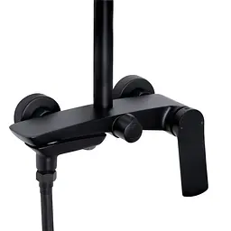 Душова система універсальна Qtap Slavonice на три споживача (з виливом) QTSLA111BLM45911 Black matt, Чорний матовий - мініатюра 4