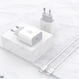 Зарядний пристрій SkyDolphin SC18EL PD2.0 (1USB-С, 3A) Білий (MZP-000156) + кабель Lightning - мініатюра 2
