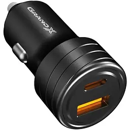 Зарядний пристрій Grand-X CH-30B 30W 1xUSB + 1xUSB-C PD + QC3.0 AFC FCP SCP VOOC Black (CH-30B)