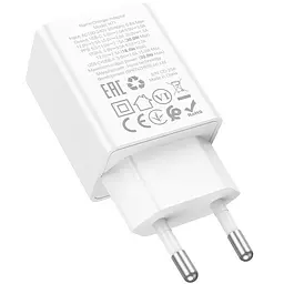 МЗП Hoco N71 Nuevo PD30W+QC3.0 (1USB-A/1C) White - мініатюра 4