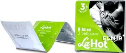 Презервативи ребристі La Hot Ribbed 3 шт. - мініатюра 2