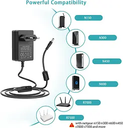 Адаптер живлення 12V 2A для WiFi роутерів Netgear, Linksys, Asus - мініатюра 7