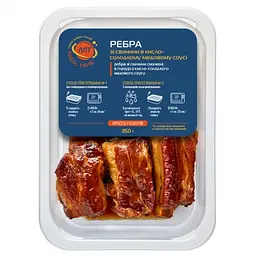 Ребра зі свинини в кисло-солодкому медовому соусі ТМ "Meal Time", 350 г