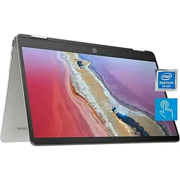 Ноутбук HP Chromebook x360 14" HD Touch 4/32GB N5030 Silver (BOX) (14a-ca0023nr) - мініатюра 2
