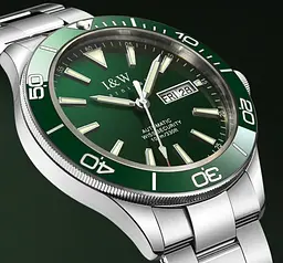 Наручний годинник чоловічий Carnival Diver 10 Bar Сріблястий (3496) - мініатюра 3