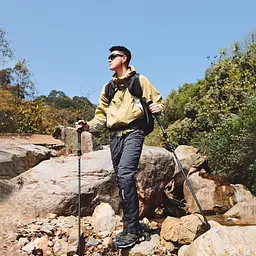 Трекінгова палиця Naturehike CNK2450DS013, 115-135 см, чорна - мініатюра 2
