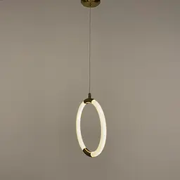 Дизайнерський латунний підвіс круг з гнучкою LED стрічкою Line.F Mj 60/1 - мініатюра 4