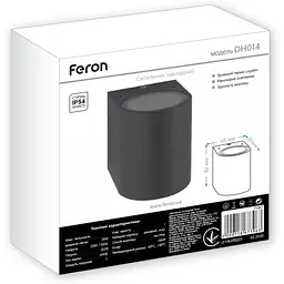 Архітектурний накладний світильник Feron DH014 GU10 під лампу сірий (11867) - мініатюра 8