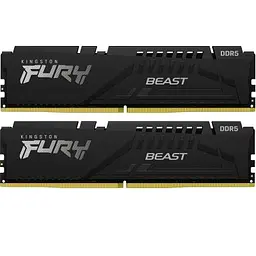 Модуль пам'яті для комп'ютера DDR5 32GB (2x16GB) 6000 MHz Beast Black EXPO Kingston Fury (ex.HyperX) (KF560C30BBEK2-32)