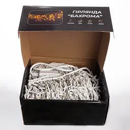 Новорічна гірлянда вулична Бахрома 36 м 600 LED білий провід Жовтий Garlando 36MWY - мініатюра 4