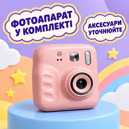 Детский фотоаппарат Camera с моментальной печатью черно-белых фото и экраном розовый (52836223) - миниатюра 6