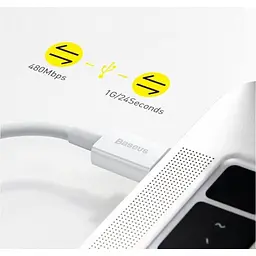 Кабель Baseus Superior Series USB-C to Lightning 20W 0.25m White (CATLYS-02) [111359] - мініатюра 8