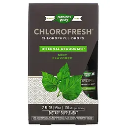 Хлорофілін Nature's Way Chlorofresh Drops, 59 мл - М'ята