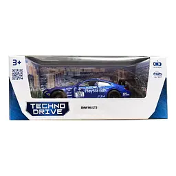 Автомодель TechnoDrive BMW M6 GT3 1:44 синя (250353) - мініатюра 2