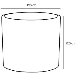 Кашпо Edelman Era pot round, 19,5 см, сіре (1035839) - мініатюра 2