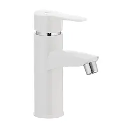 Змішувач для умивальника Plamix Sergio-001 white PM0028, Білий