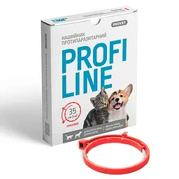 Нашийник ProVET Profiline для котів і собак 35 см кораловий інсектоакарицид - мініатюра 10
