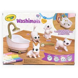 Набір для творчості Crayola Washimals Гламурні улюбленці з ванною,  4 тваринки та 6 фломастерів (74-7453) - мініатюра 4
