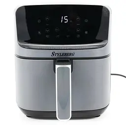 Аерофритниця безмасляна аерогриль Styleberg 1571G 6.5 л мультипіч фритюрниця з цифровим керуванням 2000 Вт - мініатюра 2