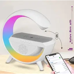 Розумна настільна лампа нічник з Bluetooth колонкою білий світильник для спальні BT-2301 - мініатюра 6