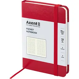 Книга записна Axent Partner A6- в клітинку 96 аркушів червона (8301-03-A) - мініатюра 2