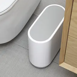 Відро для сміття МВМ My Home BP-14 біле з сірим 10 л (BP-14 WHITE/GRAY) - мініатюра 8