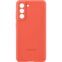 Оригінальний силіконовий чохол Silicone Cover для Samsung Galaxy S21 FE (G990) Coral EF-PG990TPEGRU - мініатюра 5