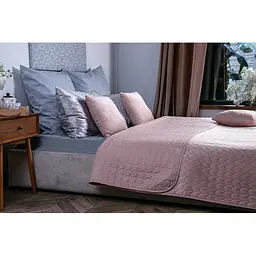 Декоративне покривало Руно VeLour Apricot, 220x180 см, персиковий (340.55_Apricot) - мініатюра 3