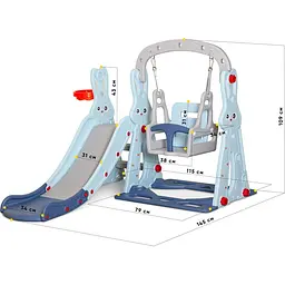 Гірка для дітей Mealux Bunny (KD-B261 Blue)  - мініатюра 2