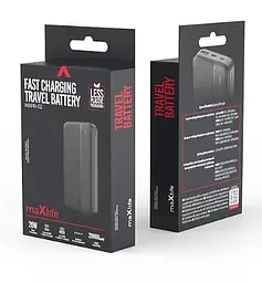 Портативна батарея Maxlife Power Bank MXPB-02 20000 mAh Black - мініатюра 3