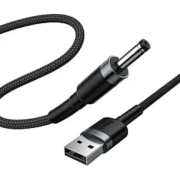 Кабель Baseus Cafule Cable USB to DC 3.5mm 1m CADKLF-G1 Black-Grey - мініатюра 3
