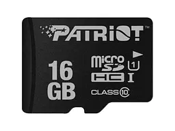 Карта памяти Patriot LX microSDXC UHS-I 16 GB (PSF16GMDC10)
